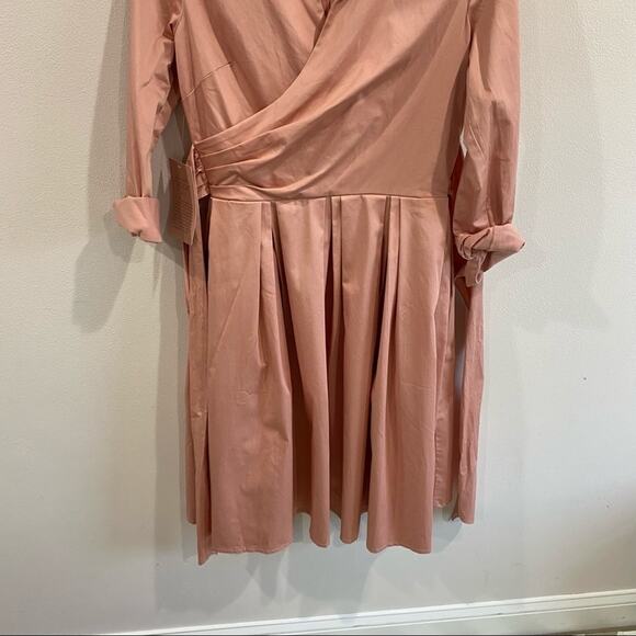 Gal Meets Glam Wedding Guest Elisabetta Dress in Pink Shirt Dress Size 2 - Picture 8 of 10